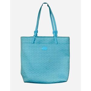 Michael Kors Signature Neoprene turquoise large tote